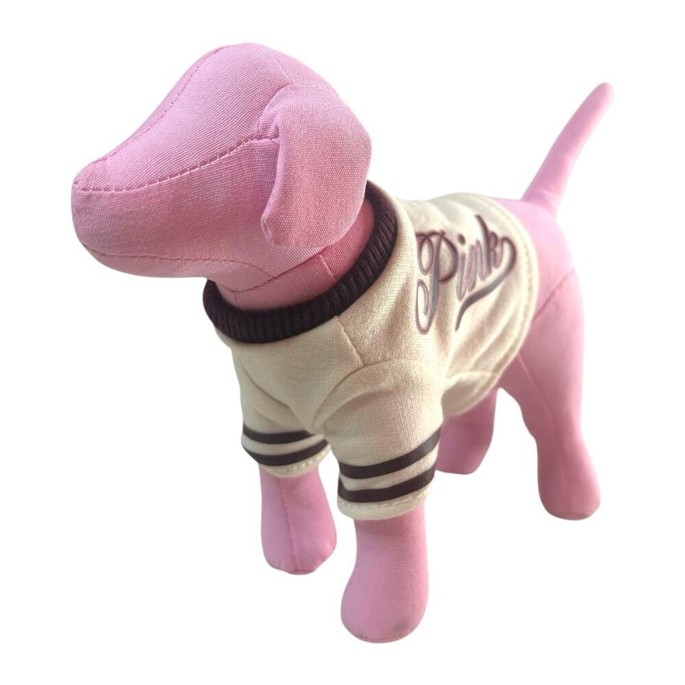 Victoria’s Secret PINK Mini Dog W/ Varsity Sweater Mascot Stuffed Plush Puppy